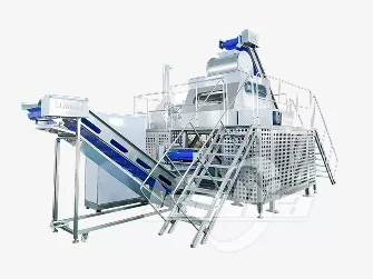 Máquina peladora a vapor