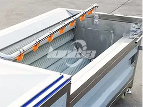 Máquina Peladora Industrial de Rodillos con Cepillos