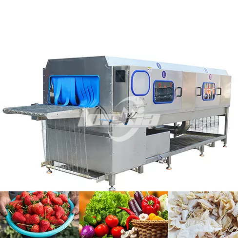 Lavadora tipo túnel para frutas y verduras
