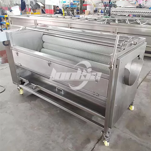 Máquina Peladora Industrial de Rodillos con Cepillos