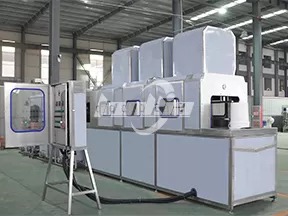 Máquina lavadora de cubetas industriales