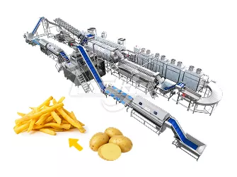 Línea de procesamiento de papas fritas