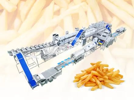 Línea de procesamiento de papas fritas congeladas