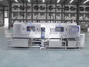 Lavadora de cajas con calentamiento a vapor