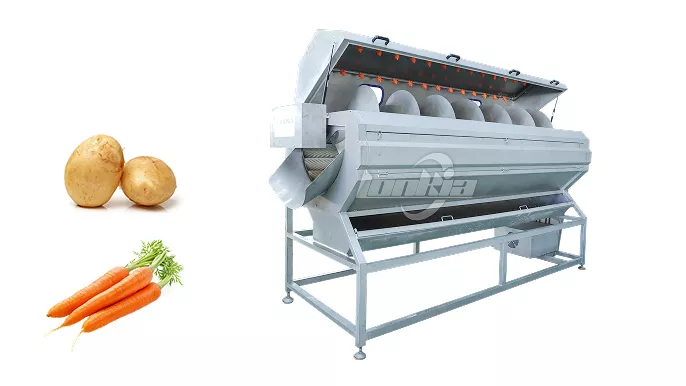 Máquina peladora de rodillos con cepillo espiral