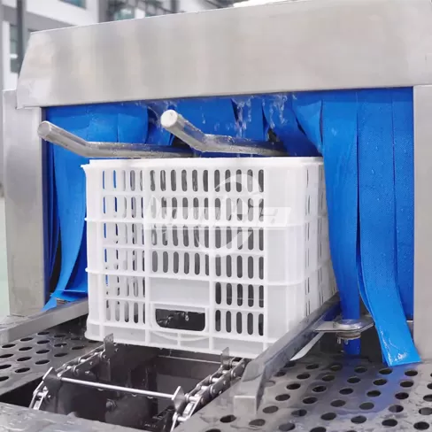Máquina lavadora de cajas
