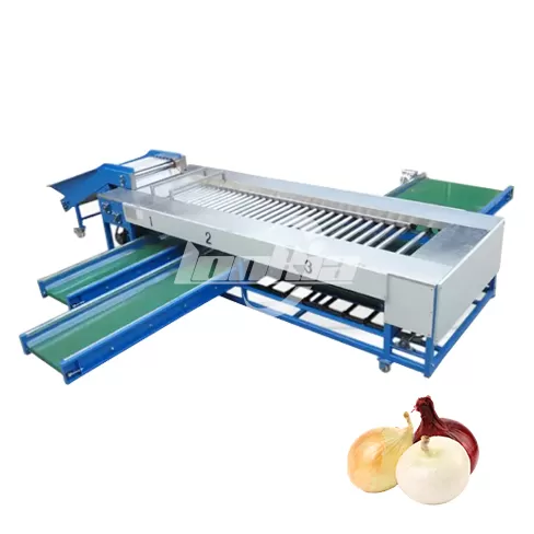 Máquina clasificadora de cebollas por rodillos