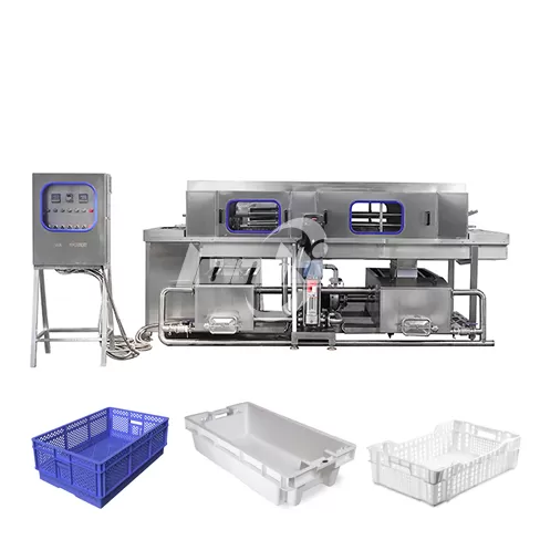 Lavadora de cajas para pescado y mariscos