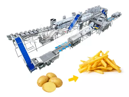 Línea de producción de papas fritas
