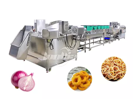 Línea de producción para freír cebollas