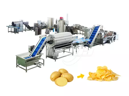 Línea de producción de patatas fritas