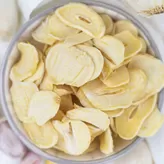 Secado de rodajas de ajo
