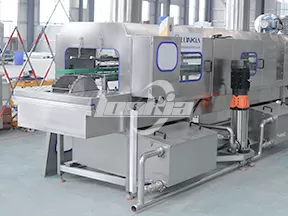 Lavadora de cajas con calentamiento a vapor