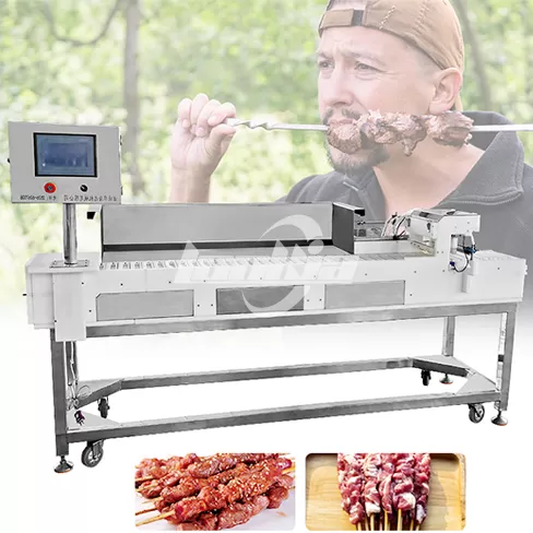Máquina automática para brochetas de carne
